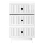 vidaXL Cabinet de chevet avec tiroir Blanc brillant 43 x 41 x 66 5 cm