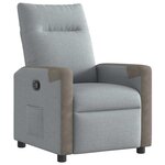 vidaXL Fauteuil inclinable Gris clair Tissu