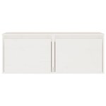 vidaXL Armoires murales 2 Pièces Blanc 45x30x35 cm Bois de pin massif