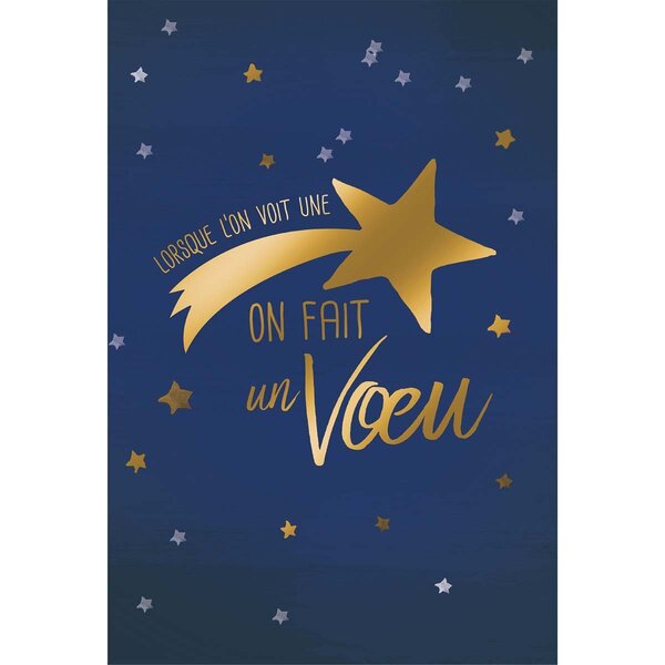 Carte anniversaire etoile filante - draeger paris