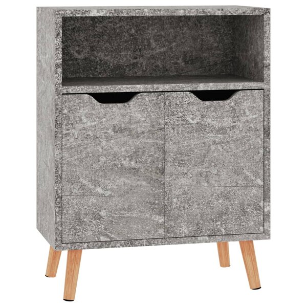 vidaXL Buffet gris béton 60x30x72 cm bois d'ingénierie