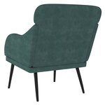 vidaXL Fauteuil Vert foncé 63x76x80 cm Velours