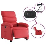 vidaXL Fauteuil inclinable électrique Rouge Similicuir