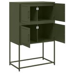 vidaXL Buffet vert olive 68 5x38 5x107 cm acier