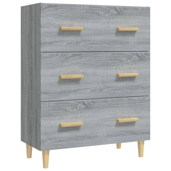 vidaXL Buffet Sonoma gris 70x34x90 cm Bois d'ingénierie