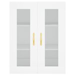 vidaXL Buffet haut Blanc 69 5x34x180 cm Bois d'ingénierie