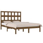 vidaXL Cadre de lit sans matelas marron miel 200x200cm bois pin massif