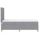 vidaXL Lit à ressorts avec matelas Gris clair 90 x 200 cm tissu