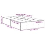 vidaXL Cadre de lit de rangement en chêne fumé 120 x 200 cm