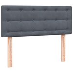 vidaXL Sommier à lattes de lit et matelas gris foncé 120x220cm velours