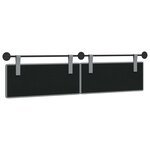 vidaXL Tête de lit suspendue Gris clair tissu