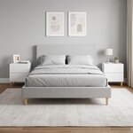 vidaXL Table de chevet 2 Pièces Blanc brillant 43 x 34 5 x 48 cm