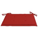 vidaXL Ensemble à manger d'extérieur pliable avec coussin 3 Pièces Teck