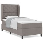 Lit Box Spring vidaXL avec Matelas en Taupe  100x200 cm Tissu