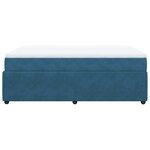 vidaXL Sommier à lattes de lit et matelas Bleu foncé 140x200cm Velours