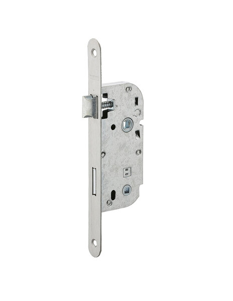 THIRARD - Boitier de serrure encastrable à condamnation pour porte de salle bain ou toilettes  axe 40mm  bouts ronds  inox - THIRARD