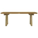 vidaXL Banc de jardin 110 cm bois de pin massif imprégné