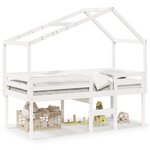 vidaXL Lit haut sans matelas blanc 75x190 cm bois de pin massif