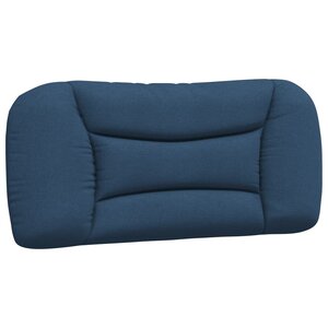 vidaXL Coussin de tête de lit Hvar bleu 90 cm tissu
