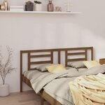 vidaXL Tête de lit Marron miel 206x4x100 cm Bois de pin massif