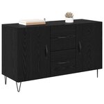 vidaXL Buffet Chêne noir 100 x 36 x 60 cm Bois d'ingénierie
