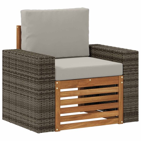 vidaXL Sofa de milieu extérieur Bois d'Acacia Massif Naturel