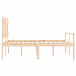 vidaXL Lit pour personne âgée et tête de lit 140x190 cm bois massif