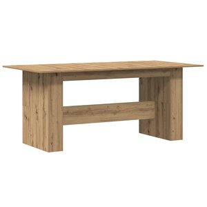 vidaXL Table à manger chêne artisanal 180x90x76 cm bois d'ingénierie