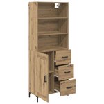 vidaXL Haut Armoire avec tiroir Chêne artisanal 69 5 x 34 x 180 cm