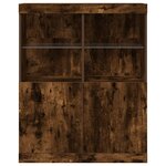 vidaXL Buffet chêne fumé 81x37x100 cm bois d'ingénierie