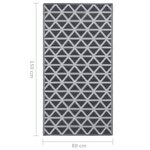 vidaXL Tapis d'extérieur ARAKIL Noir 80x150 cm PP