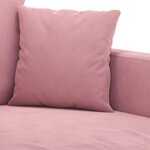 vidaXL Ensemble de canapés 4 Pièces avec coussins Rose Velours