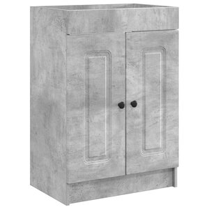 vidaXL Armoire sous évier de salle de bain Gris béton