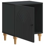vidaXL Cabinet de chevet 2 Pièces Noir 43 x 34 5 x 50 cm