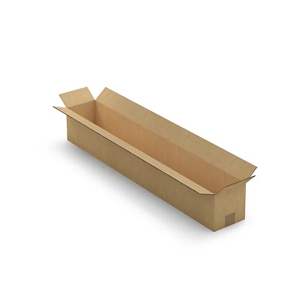 Caisse carton longue double cannelure à grande ouverture raja 100x15x15 cm (lot de 10)