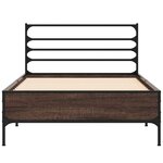 vidaXL Cadre de lit sans matelas chêne marron 100x200 cm