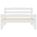 vidaXL Cadre de lit avec 2 tiroirs Blanc Bois de pin massif 100x200 cm