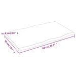 vidaXL Dessus de table bois chêne massif traité bordure assortie