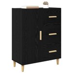 vidaXL Buffet Chêne noir 34 x 69 5 x 90 cm Bois d'ingénierie