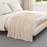 vidaXL Couvertures à jeter 6 Pièces Beige 150 x 130 cm Toison