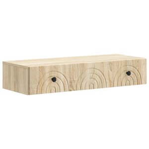 vidaXL Table d'appoint murale Chêne Sonoma 87 5 x 34 5 x 17 cm