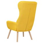 vidaXL Chaise de relaxation Jaune moutarde Tissu