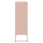 vidaXL Buffet haut rose 68 5x38 5x123 5 cm acier