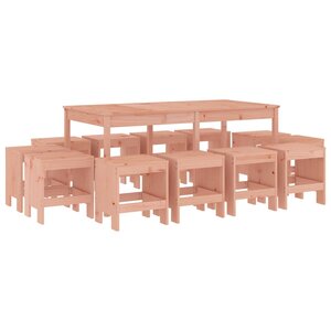 vidaXL Ensemble à manger de jardin 13 Pièces bois massif de Douglas