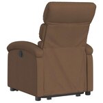 vidaXL Fauteuil inclinable Marron Tissu