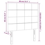 vidaXL Tête de lit à LED Bleu 80x5x118/128 cm Tissu