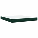vidaXL Sommier à lattes de lit et matelas Vert foncé 180x200cm Velours