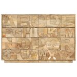 vidaXL Meuble alphabétique avec 6 tiroirs 120x35x79 cm Manguier massif