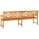 vidaXL Banc de jardin 220x56x90 cm en bois d'acacia