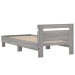 vidaXL Cadre de lit avec LED Sonoma gris 80 x 200 cm Bois d'ingénierie
